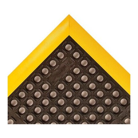 NoTrax Safety Stance Drainage Mat Border 7/8in Thick 2-5/32' X 3-5/16' Black/Yellow